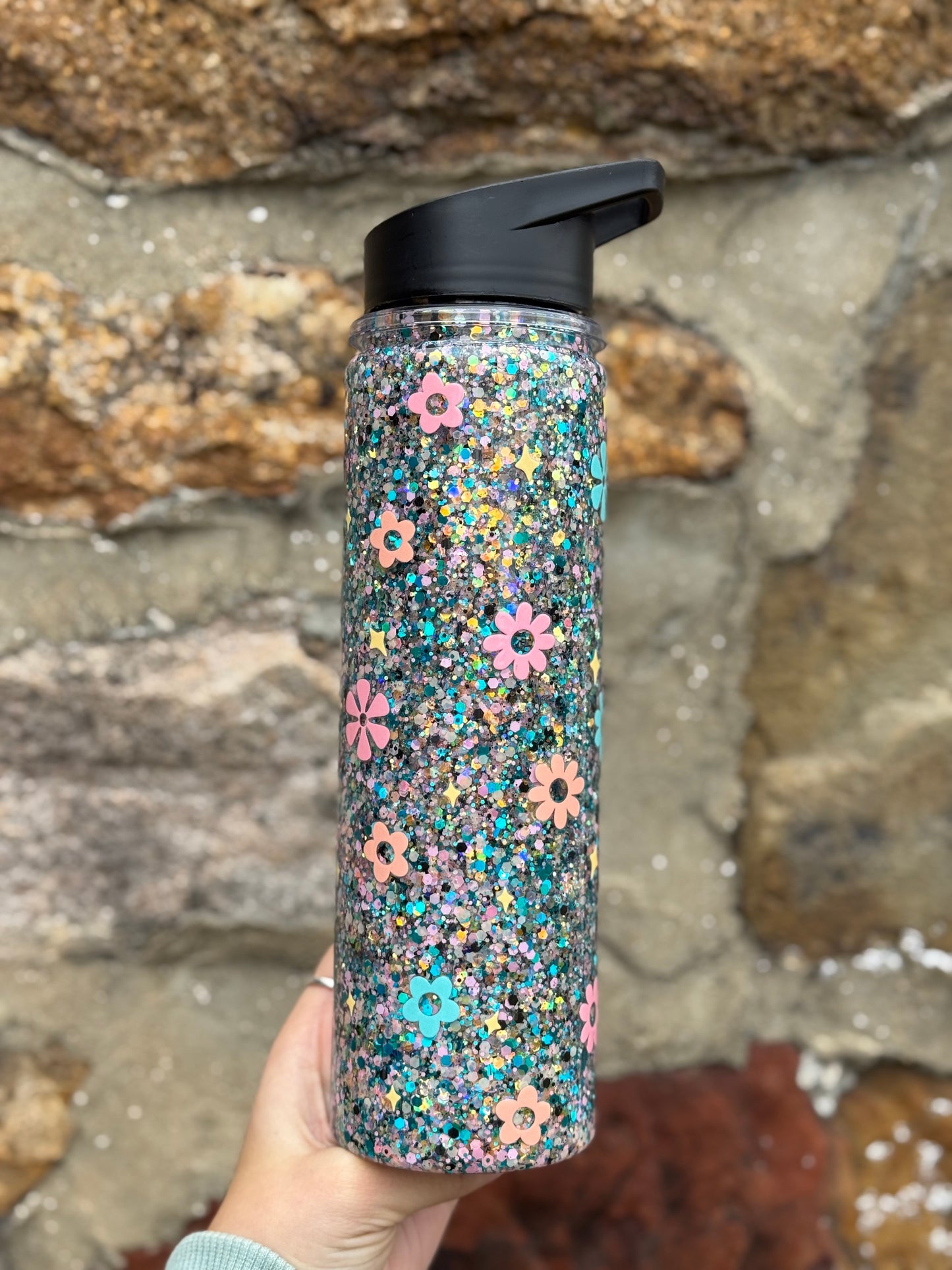 18oz Leak Proof “Happiness Comes In Waves” *Glows in the dark*