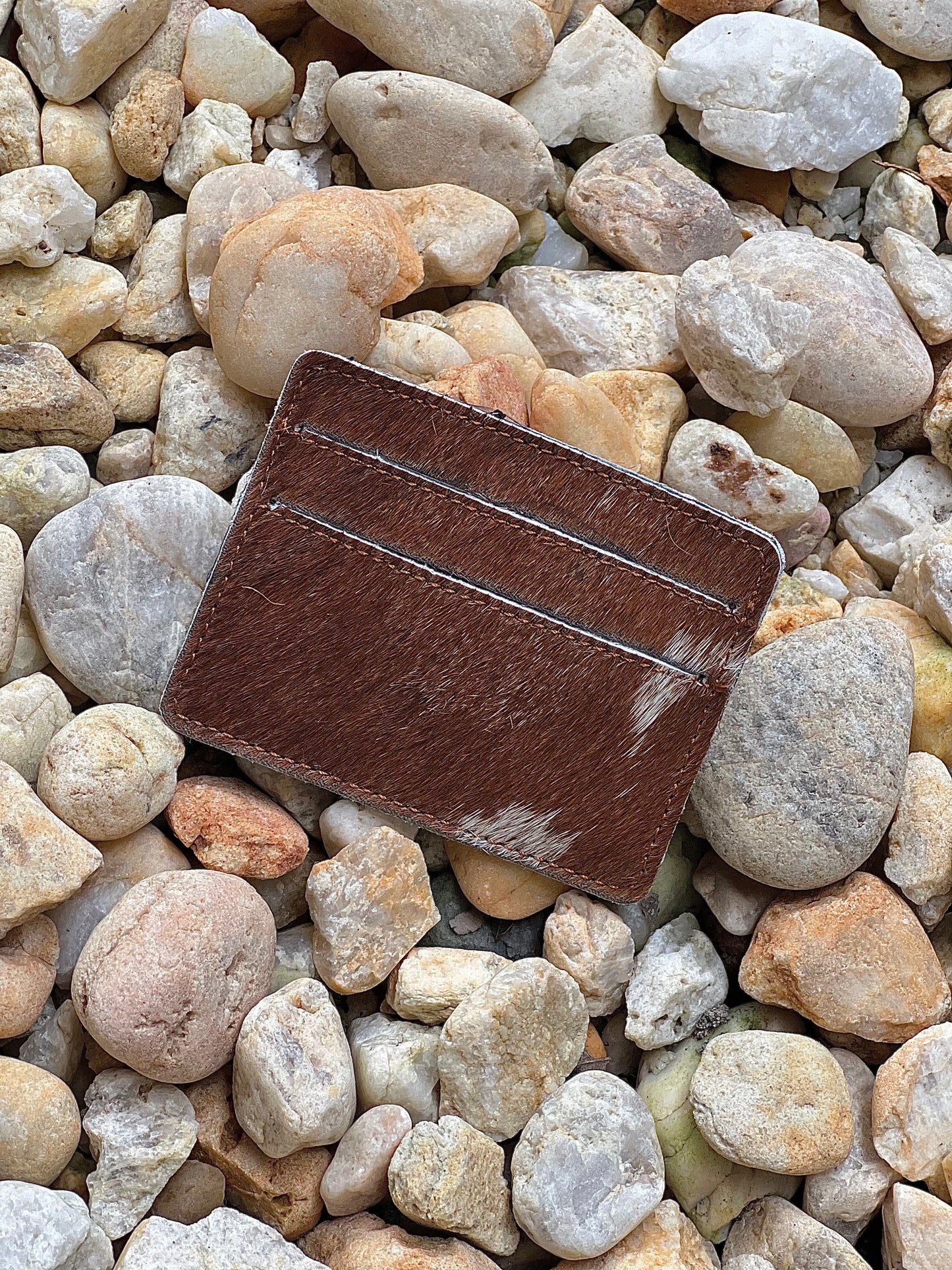 Brown Hair on Hide Card Holder