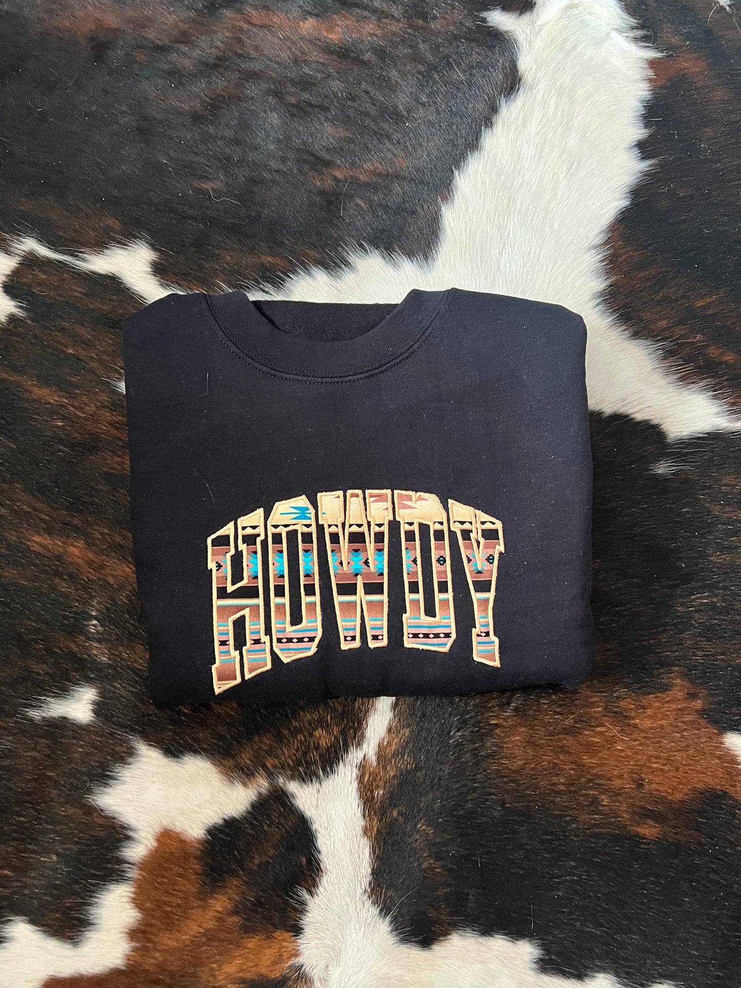 Howdy Embroidered Crew Neck