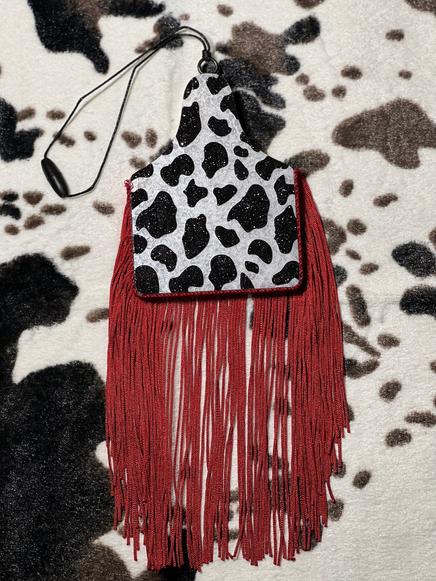 Cow Print Cow Tag