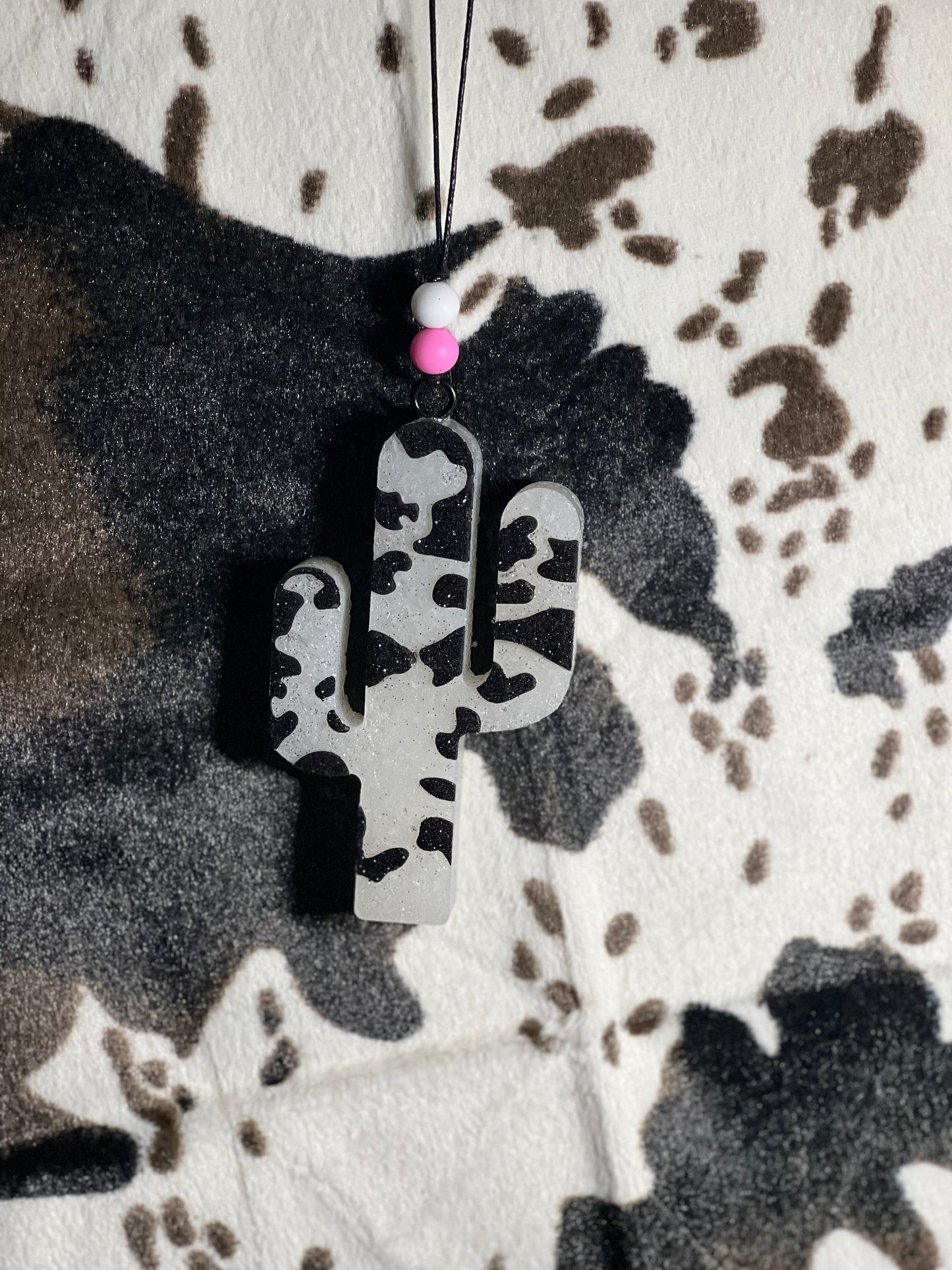 Glitter Cow Print Cactus