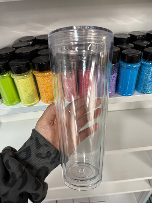 24oz Acrylic Snowglobe Tumblr