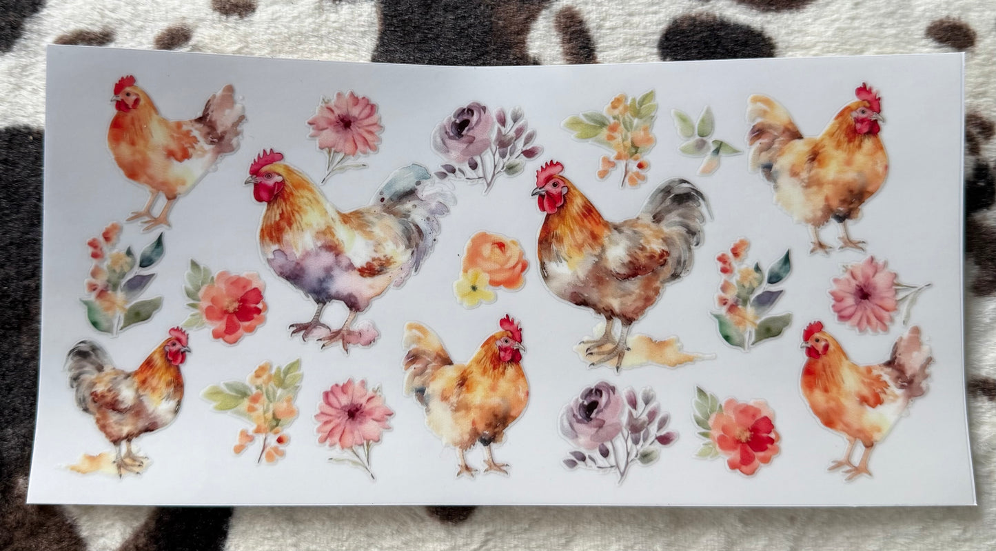 Flowers and Chickens
