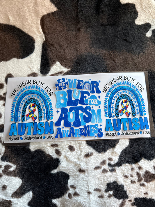 We wear blue for autism awareness