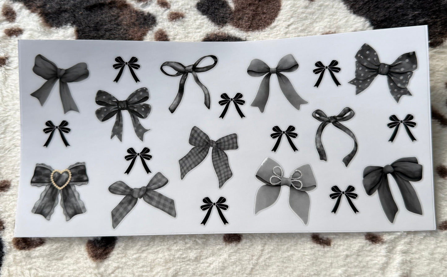 Black and grey Bows