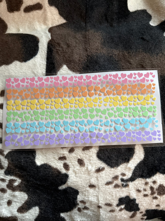 Rainbow hearts