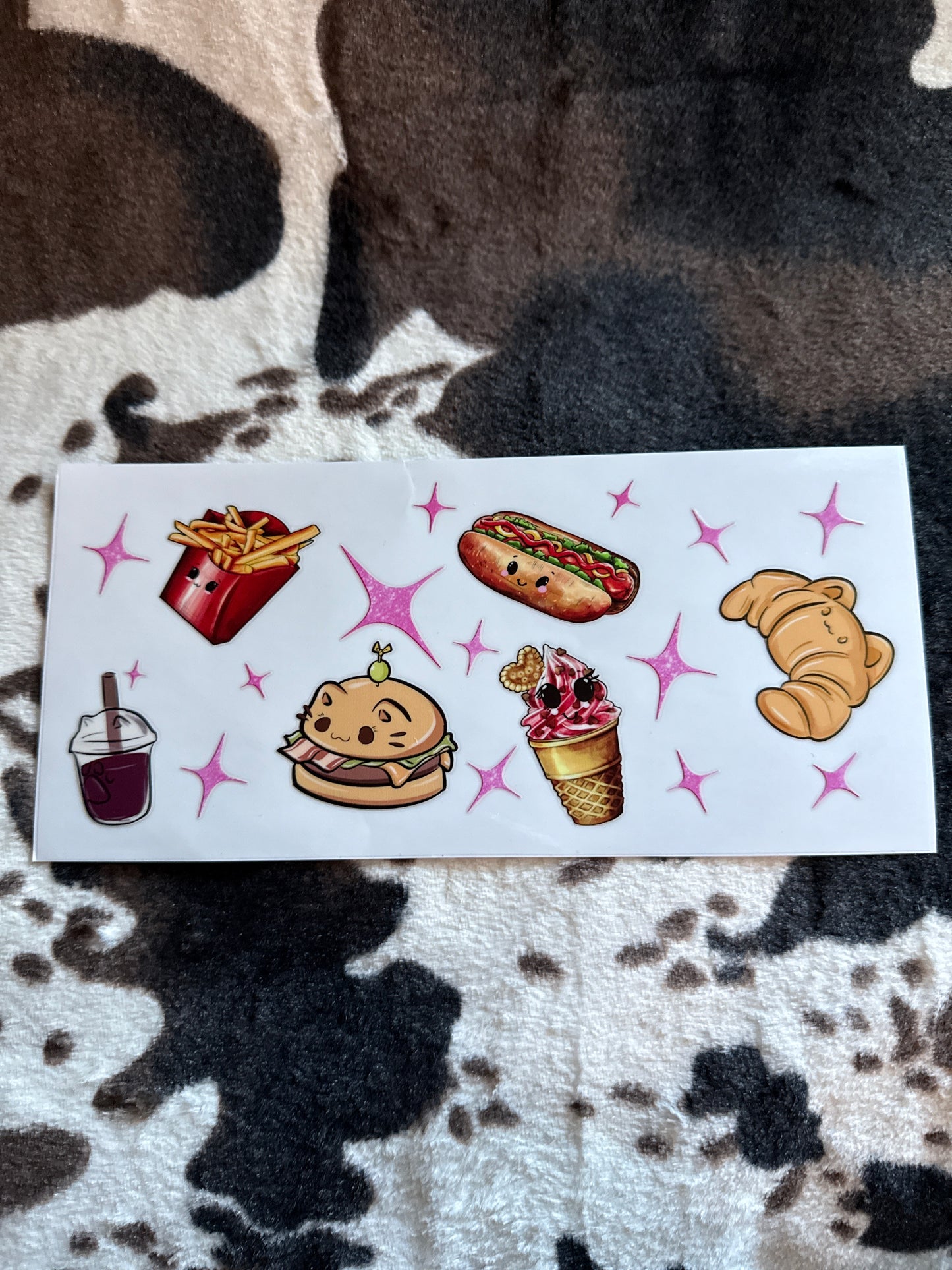 Hotdog, fries, burger