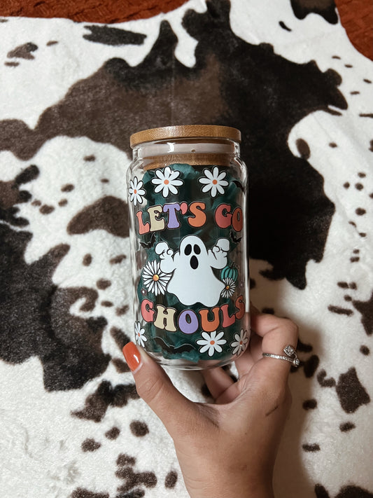 Let’s go Ghouls 16oz Glass Tumblr
