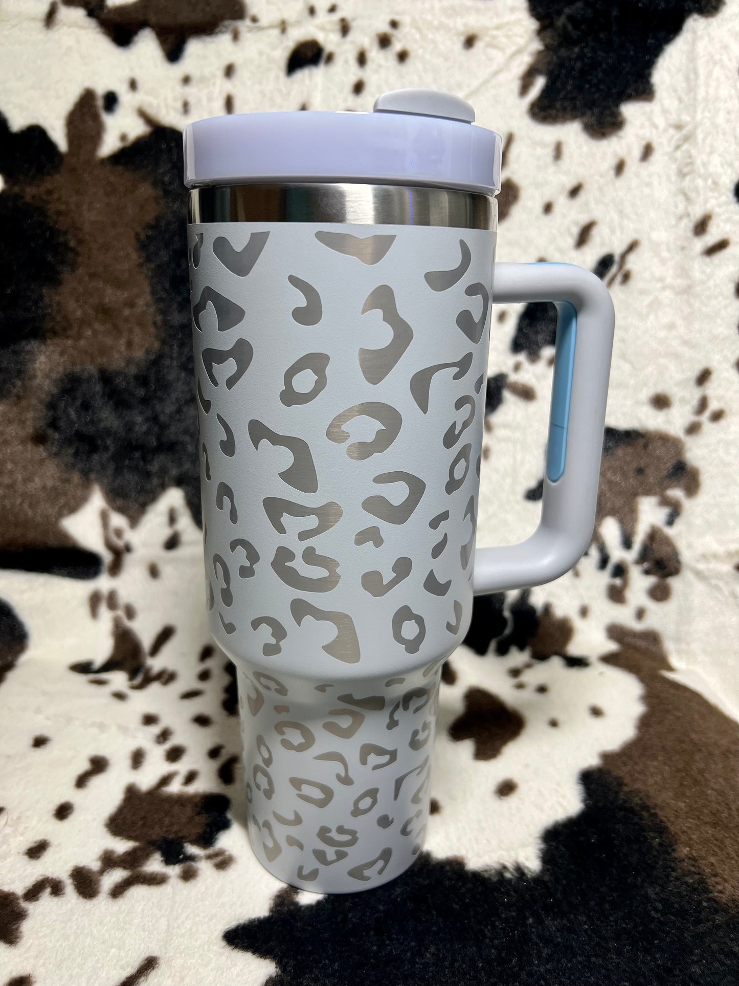 Leopard Print Engraved 40 Oz