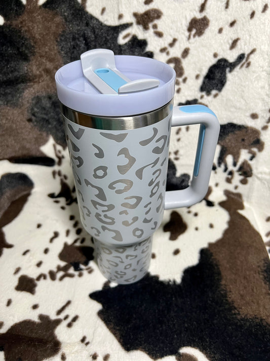 Leopard Print Engraved 40 Oz