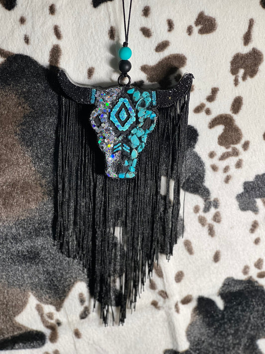Bull Skull W/ Fringe
