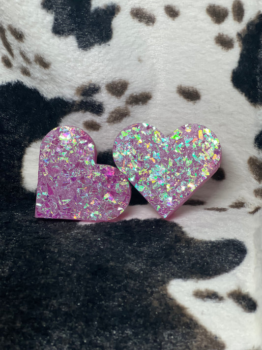 Confetti Sparkled Heart Vent Clips