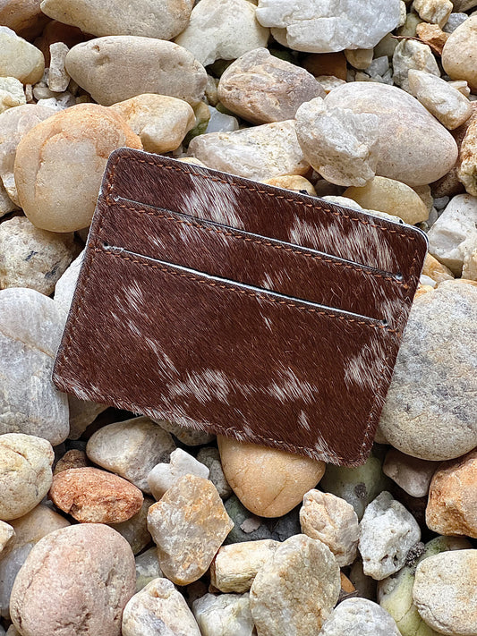 Brown Hair on Hide Card Holder