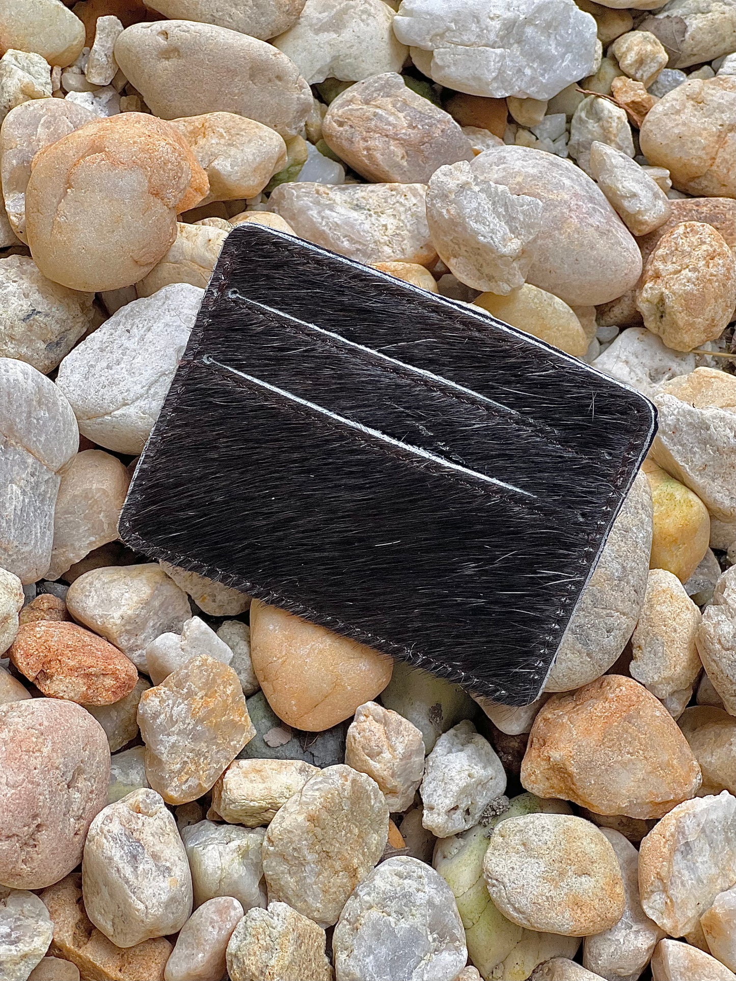 Black Hair on Hide Card Holder