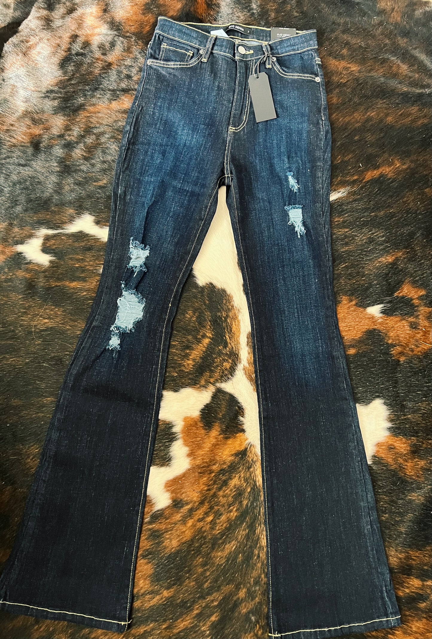 Daisy Distressed Dark Washed Bootcut Jean