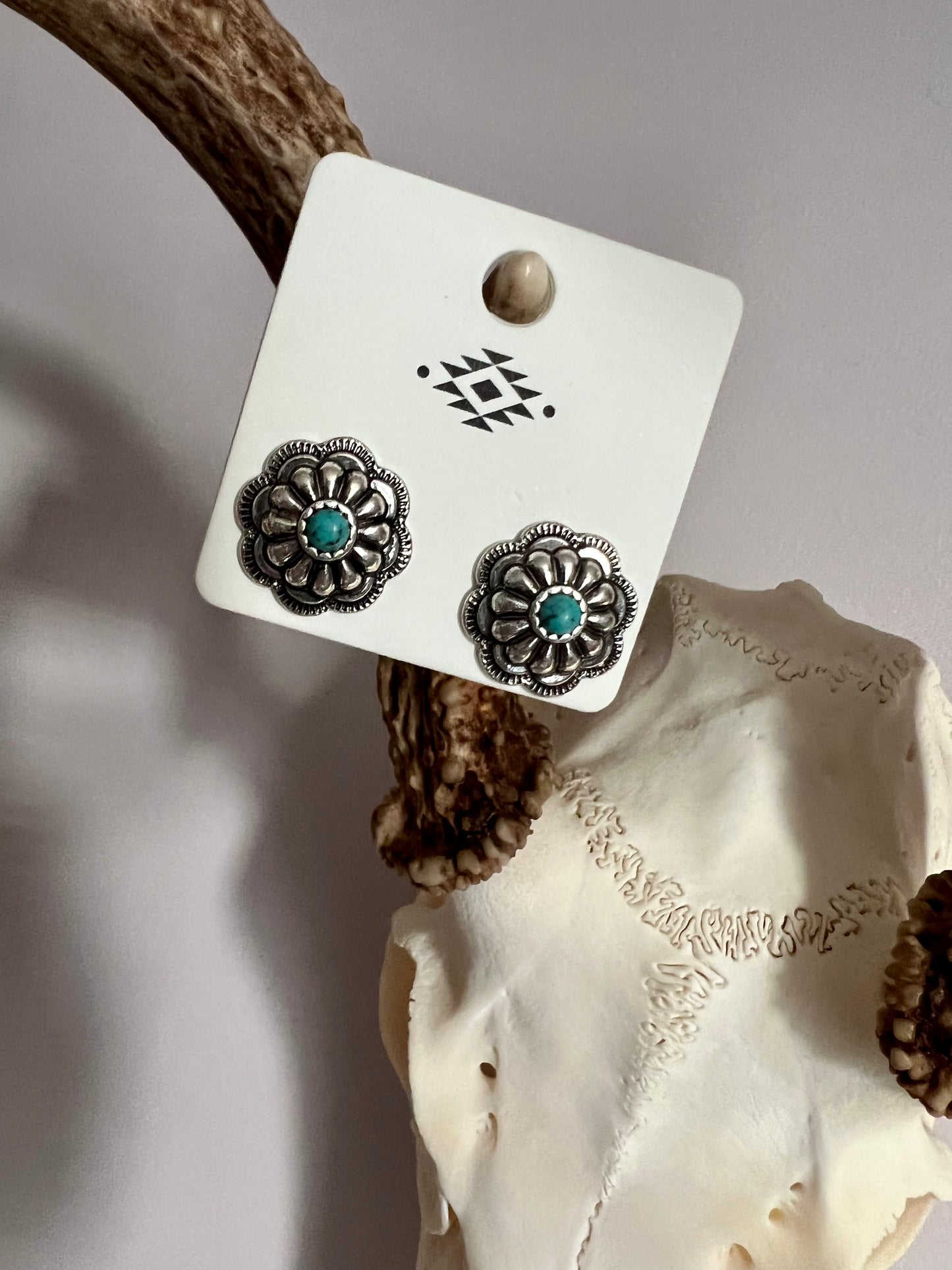 Concho Stud Earrings