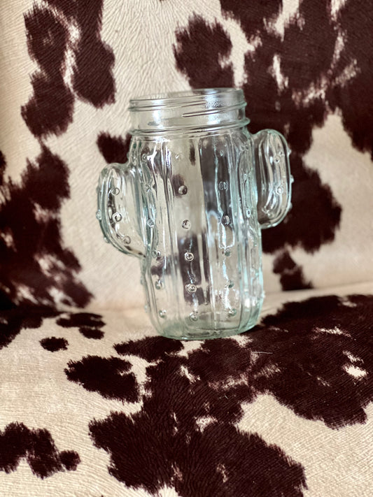 12 Oz. Cactus Mason Jar