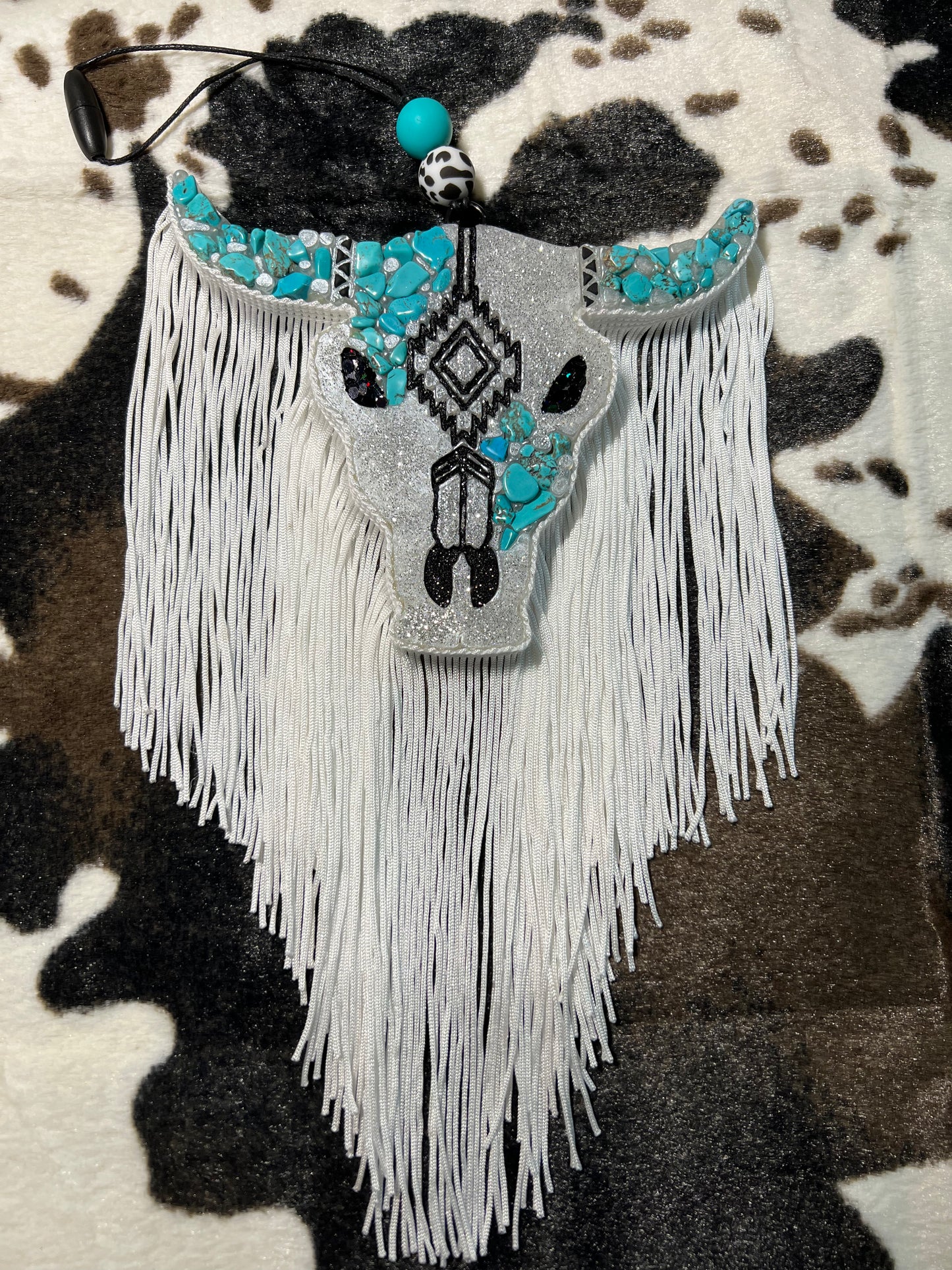 XL Bull Skull W/ Fringe